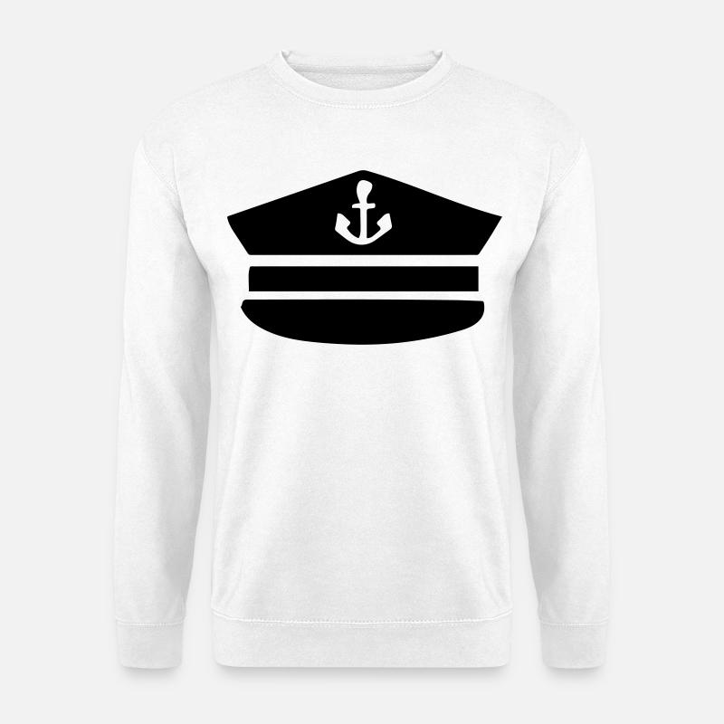 Kapitänsmütze - Kapitän - Unisex Pullover - Weiß