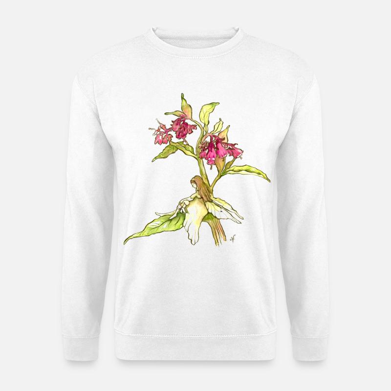Comfrey and his elf - Unisex Sweatshirt - white
