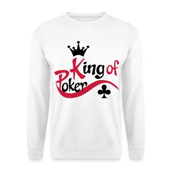 poker - Sweat-shirt Unisexe - blanc - Devant