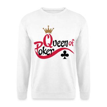 poker queen - Sweat-shirt Unisexe - blanc - Devant
