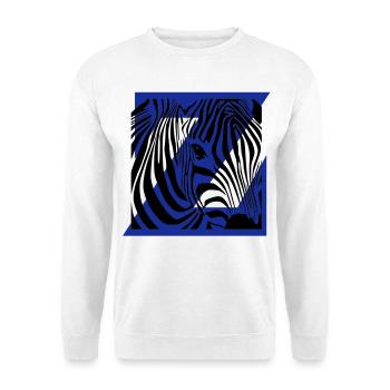 Zebra Mix - Sweat-shirt Unisexe - blanc - Devant