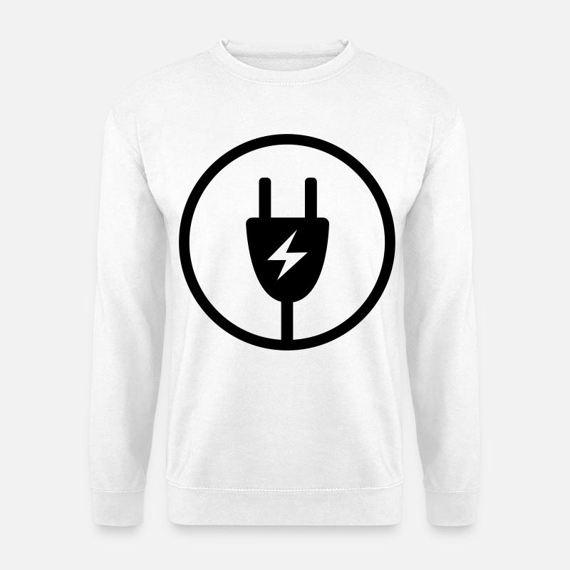 Power plug - Unisex Sweatshirt - white