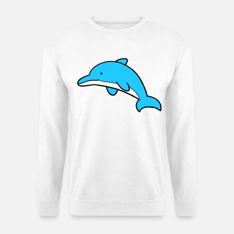 Süsser Delfin - Unisex Pullover - Weiß