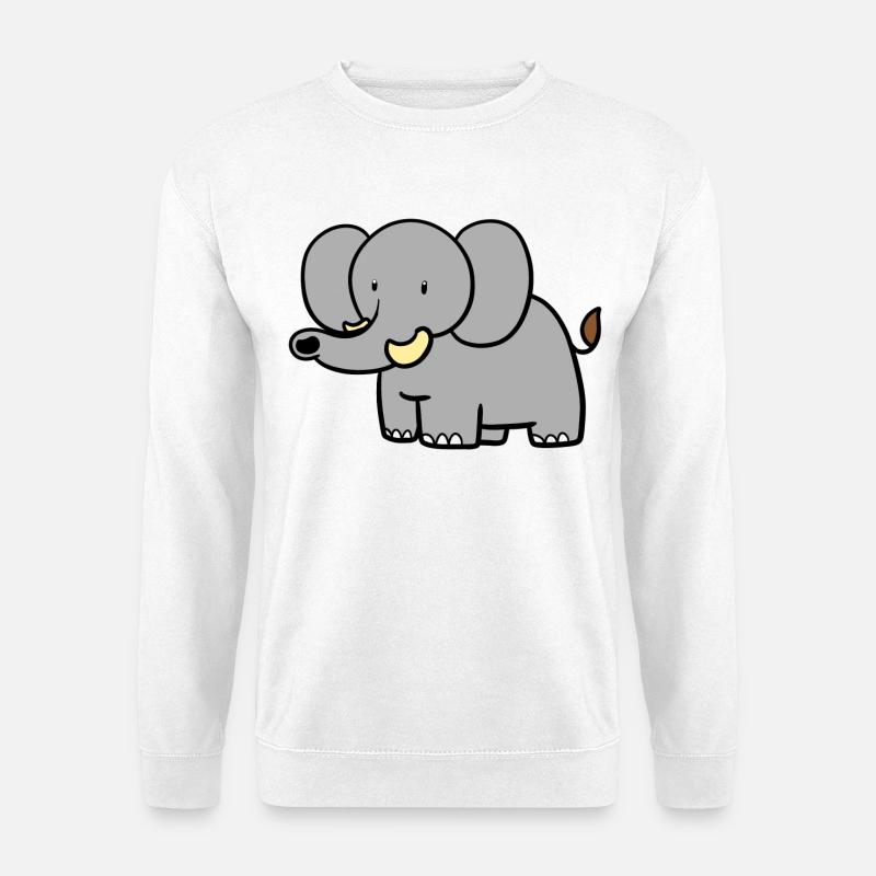 Stehender Elefant - Unisex Pullover - Weiß