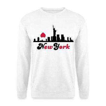 new_york - Sweat-shirt Unisexe - blanc - Devant