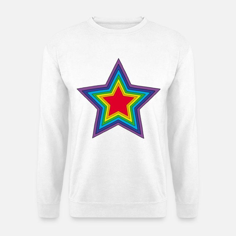 Rainbow star - Unisex Sweatshirt - white