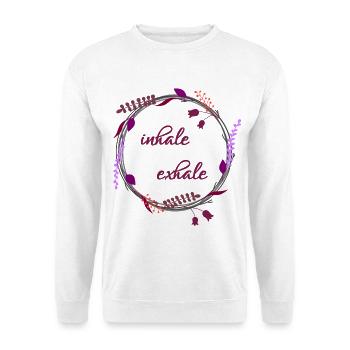 Inhale... Exhale... - Unisex Pullover - Weiß - Vorne
