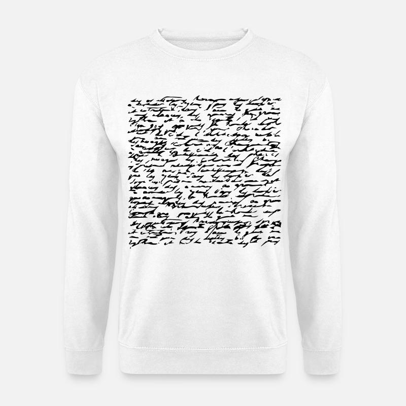 Schreibschrift - Unisex Pullover - Weiß