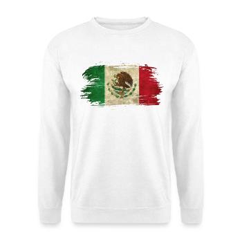 Mexiko Vintage Flagge / Geschenk Mexico - Unisex Pullover - Weiß - Vorne