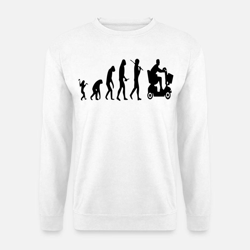 Mobility scooter evolution of disabled people # - Unisex Sweatshirt - white