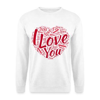 Saint Valentin - Sweat-shirt Unisexe - blanc - Devant