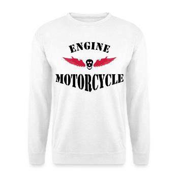 biker - Sweat-shirt Unisexe - blanc - Devant