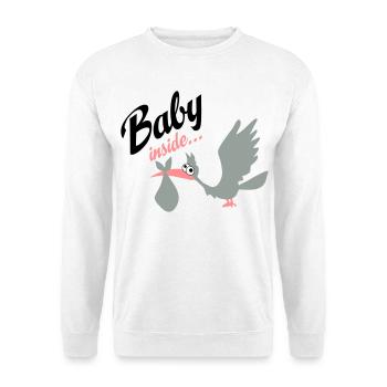 grossesse - Sweat-shirt Unisexe - blanc - Devant
