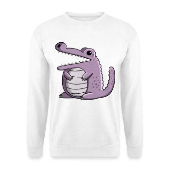 Pink Crocodile I Funshirt Monster I Kawaii Manga - Unisex Sweatshirt - white - Front
