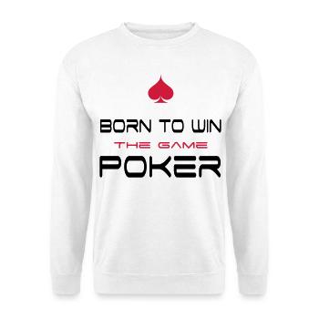 poker - Sweat-shirt Unisexe - blanc - Devant
