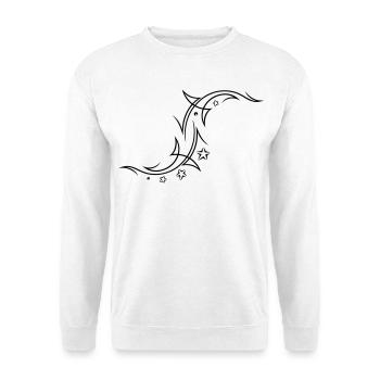 Tribal mit Sternen - Unisex Pullover - Weiß - Vorne