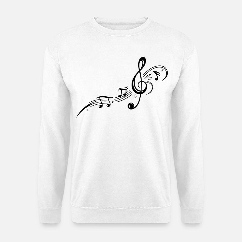 Musiknoten, Notenschlüssel, Musik - Unisex Pullover - Weiß