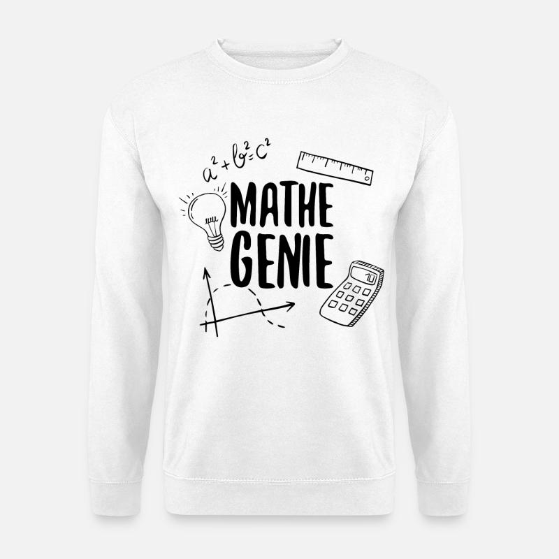 Math genius mathematics genius arithmetic math - Unisex Sweatshirt - white
