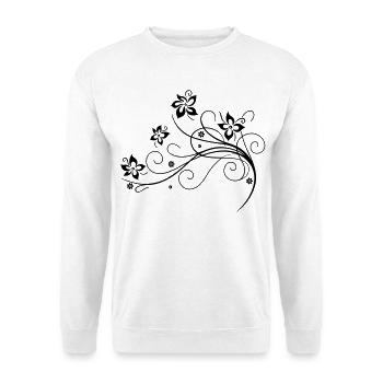 Blumenranke, Blumen, flowers - Unisex Pullover - Weiß - Vorne