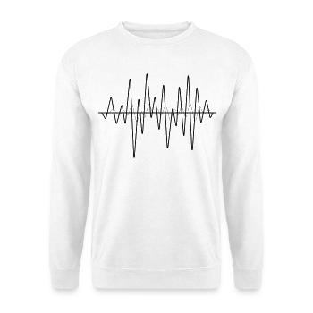 ondes sonores - Sweat-shirt Unisexe - blanc - Devant