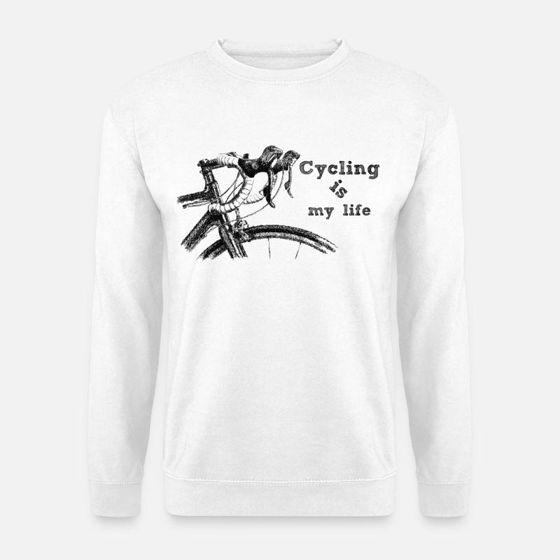 Rennrad - Unisex Pullover - Weiß