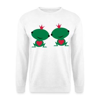 deux sont amoureux - Sweat-shirt Unisexe - blanc - Devant