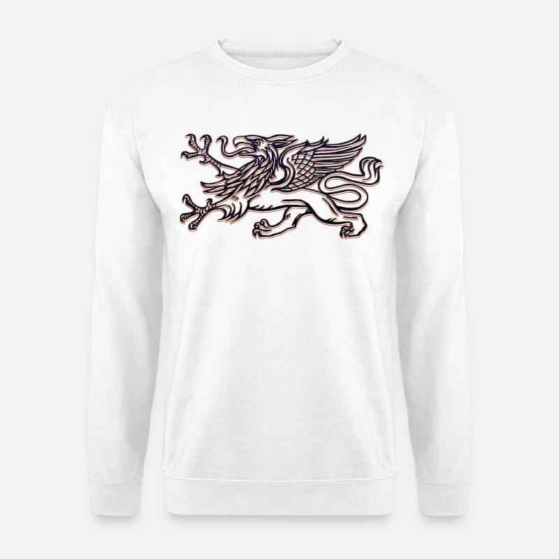 Rostocks Greif in 3D - Unisex Pullover - Weiß