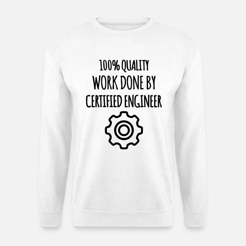 Ingenieur und Qualität - Unisex Pullover - Weiß