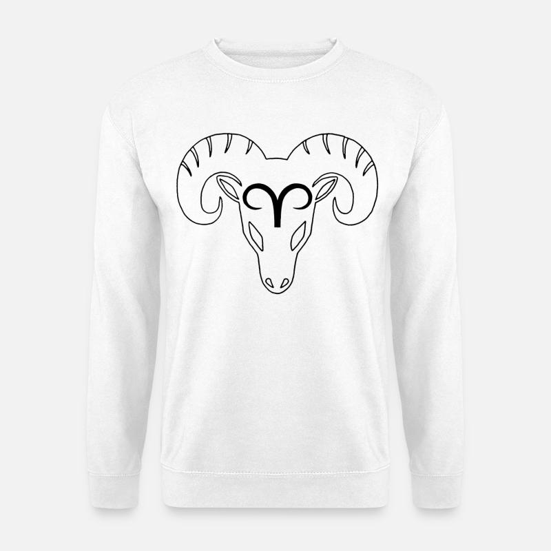 Sternzeichen: Rammbock - Unisex Pullover - Weiß