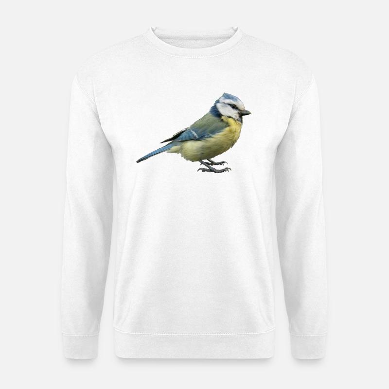 Vogel Blaumeise - Unisex Pullover - Weiß