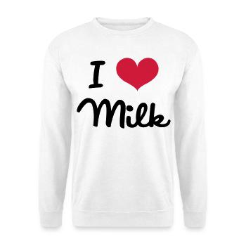 I Love Milk - Unisex Pullover - Weiß - Vorne