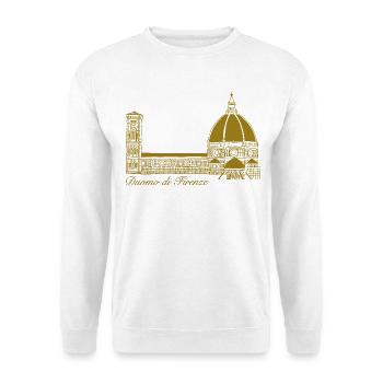 Cathédrale de Florence, dessinée à la main - Sweat-shirt Unisexe - blanc - Devant