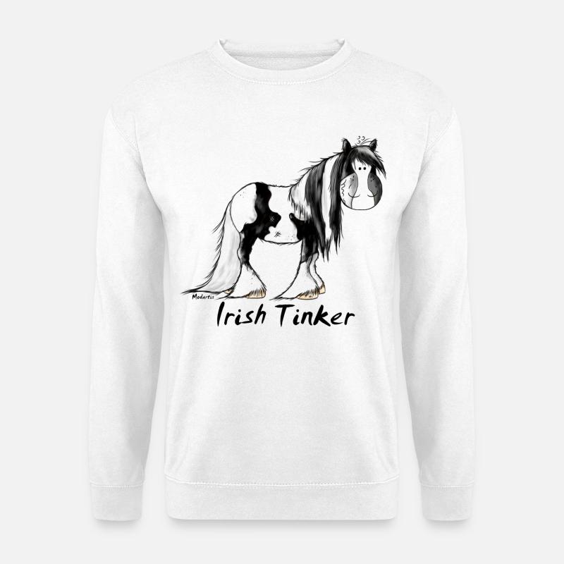 Gypsy Cob - Irish Cob – Pinto – Cheval - Sweat-shirt Unisexe - blanc