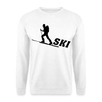 Ski, ski, skiing, après ski, freeski, winter - Sweat-shirt Unisexe - blanc - Devant