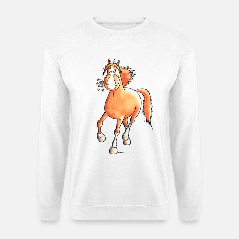 Niedliches Pferd - Pferde - Unisex Pullover - Weiß