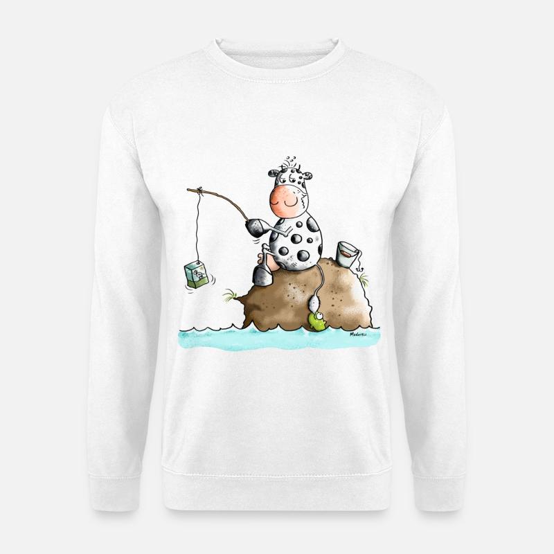 Anglerglück - Angler - Unisex Pullover - Weiß