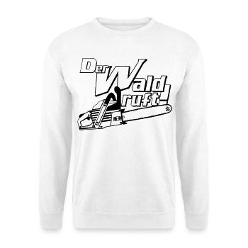 Motorsäge , Kaminholz , Old School ,Wald Holz (25) - Unisex Pullover - Weiß - Vorne