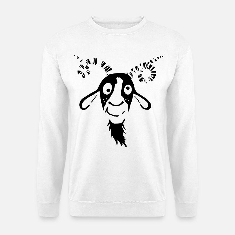 Witzige Ziege - Unisex Pullover - Weiß