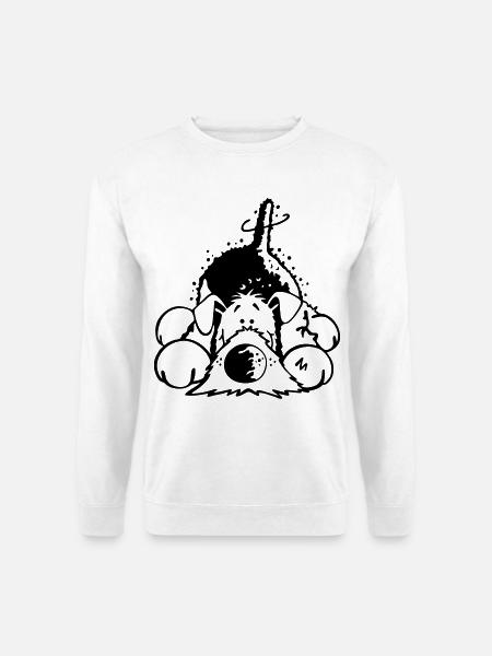 Mignon Airedale Terrier - Sweat-shirt Unisexe - blanc