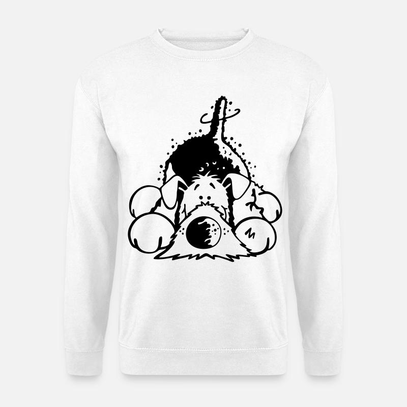 Mignon Airedale Terrier - Sweat-shirt Unisexe - blanc