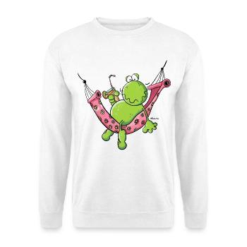 Frosch im Urlaub - Unisex Pullover - Weiß - Vorne