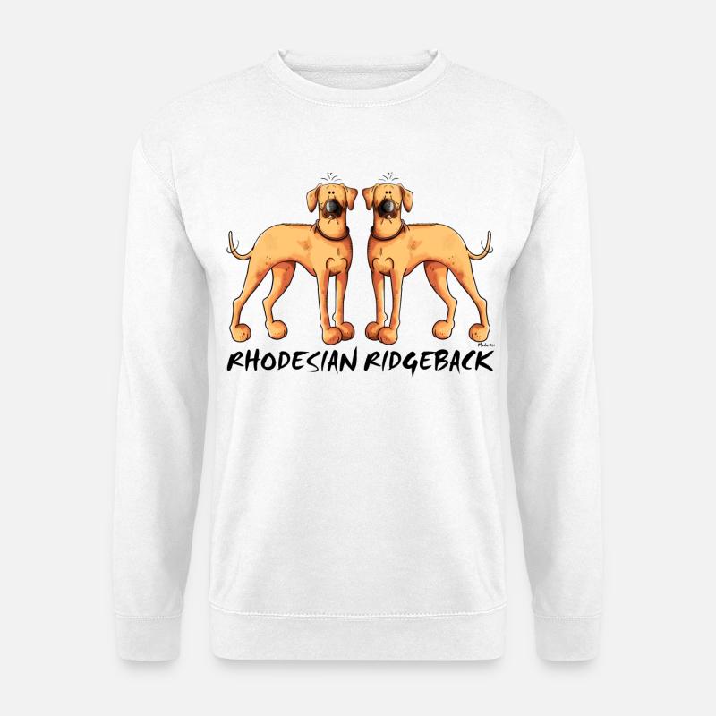 Two Rhodesian Ridgeback - Unisex Sweatshirt - white