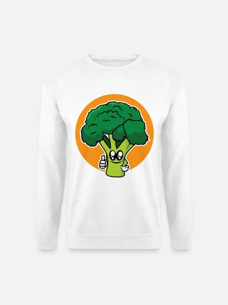 Lustiger Brokoli - Unisex Pullover - Weiß