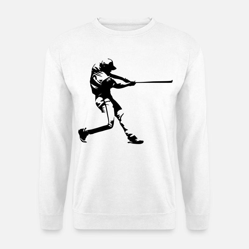 Baseball - Baseballspieler - Unisex Pullover - Weiß
