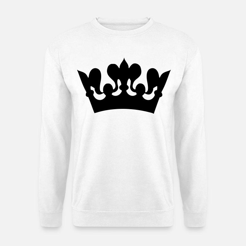 Bild einer Kronenzeichnung # - Unisex Pullover - Weiß