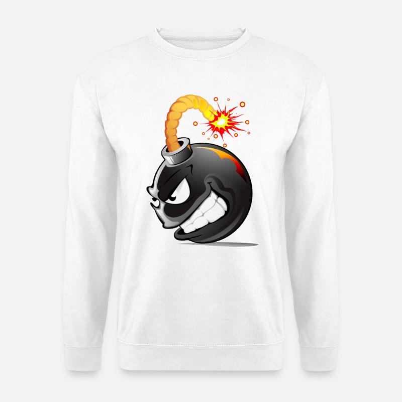 Bombe, Bombe, Bombe mit explodiertem Gesicht Bombe # - Unisex Pullover - Weiß