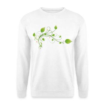Grüne Pflanze Blätter Klimaschutz Umwelt Vegan - Unisex Pullover - Weiß - Vorne