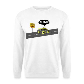 Schule ich komme - Unisex Pullover - Weiß - Vorne