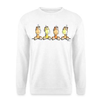 Drôle Chevaux - Sweat-shirt Unisexe - blanc - Devant