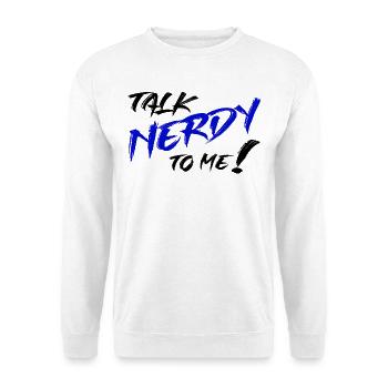 Nerd Graffiti Bleu - Sweat-shirt Unisexe - blanc - Devant